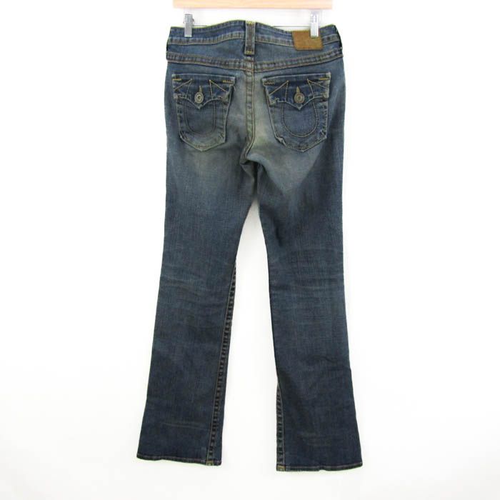 トゥルーレリジョン デニムパンツ ボトムス ジーンズ ストレッチ レディース 29サイズ ブルー TRUE RELIGION