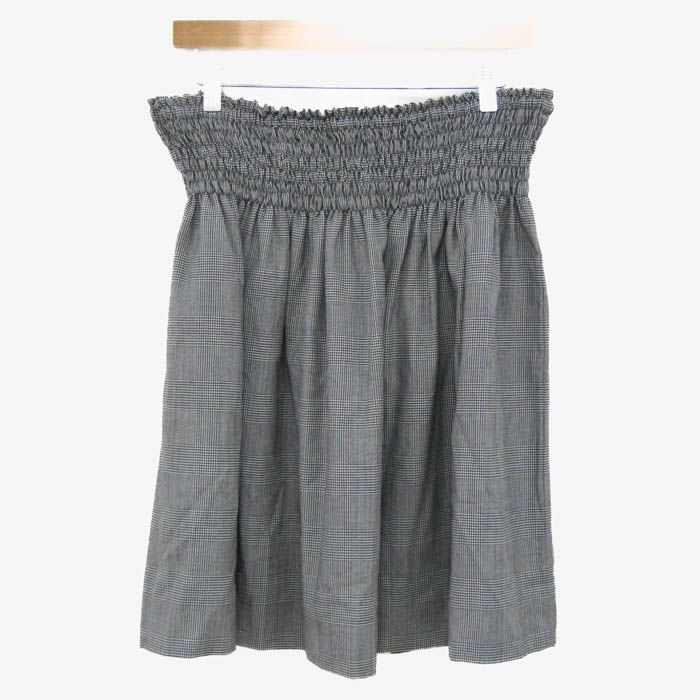 マドモアゼルノンノン スカート ボトムス ギャザー チェック柄 日本製