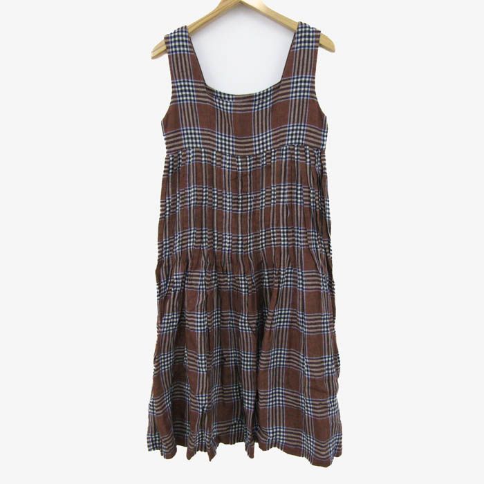 Mademoiselle NON NON 【美品】 ワンピース チェック柄 Mademoiselle NON NON 【美品】 ワンピース チェック柄 マドモアゼル