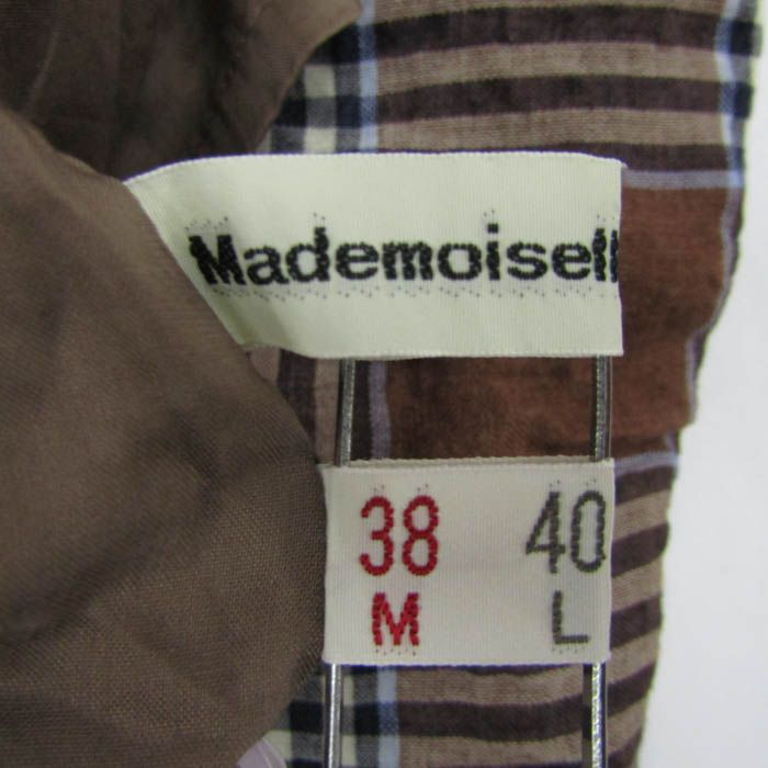 Mademoiselle NON NON 【美品】 ワンピース チェック柄 Mademoiselle NON NON 【美品】 ワンピース チェック柄 マドモアゼル