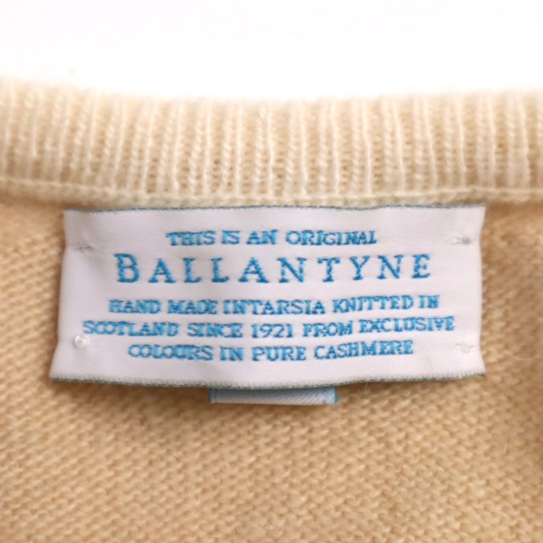 BALLANTYNE バランタイン カシミヤ100% スコットランド製 ノーカラー