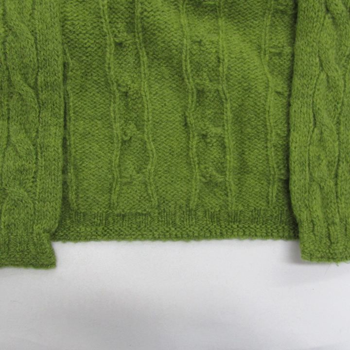  フォーティファイブアール オープンカーディガン トップス 長袖 ケーブルニット 45 rpm レディース 黄緑 R その他 トップス