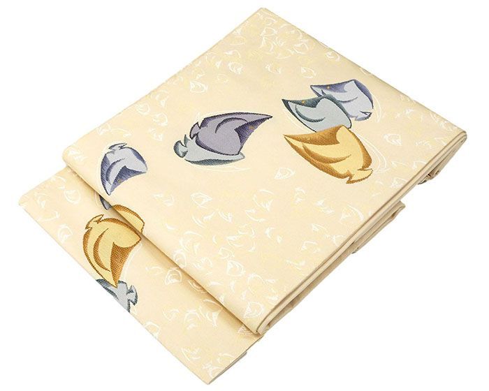 名古屋帯 仕立て上がり 西陣 木原織物謹製 魚 九寸名古屋帯 仕立済み h 3152