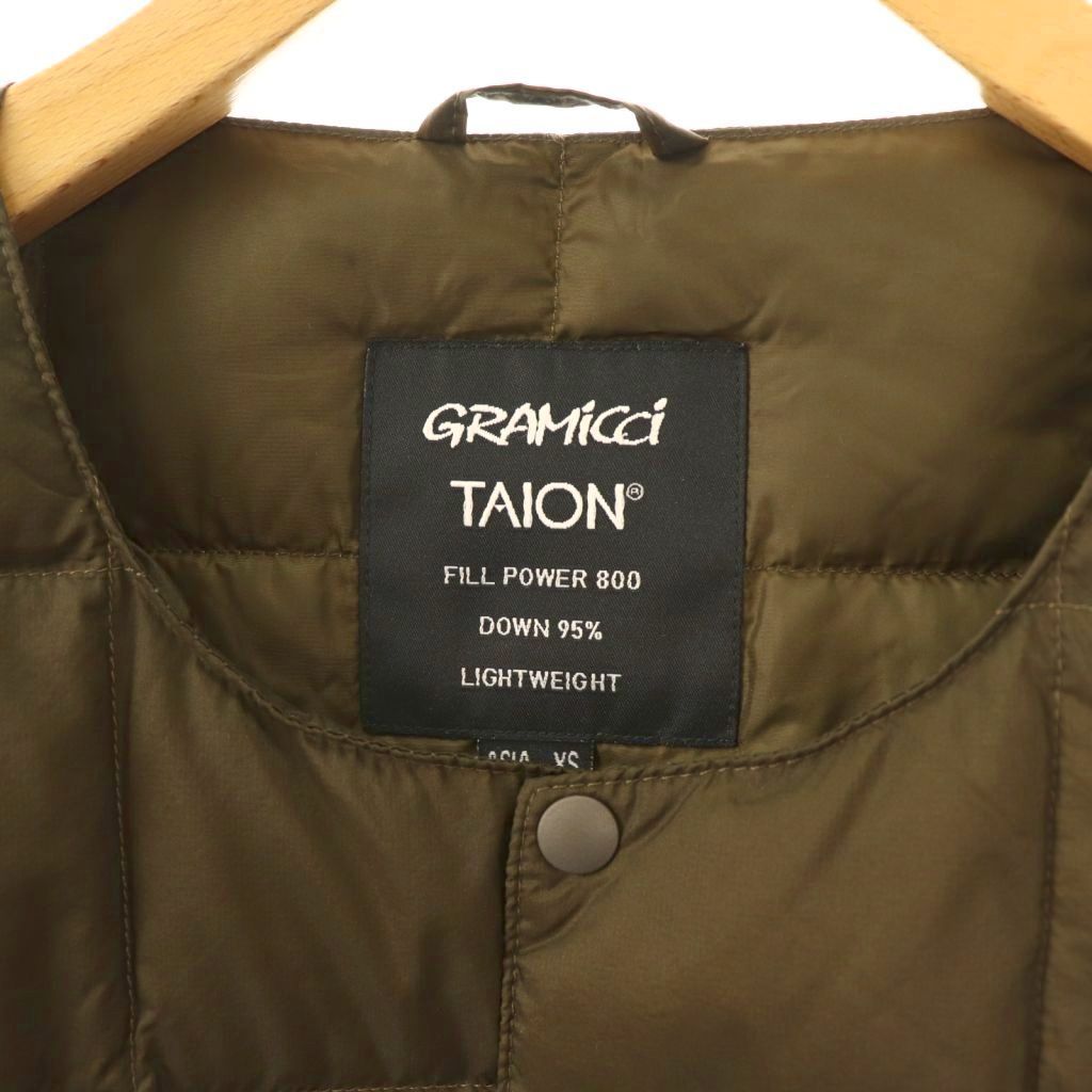 グラミチ GRAMICCI &times; タイオン TAION 24AW INNER DOWN JACKET ジャケット XS カーキ /DO ■OS