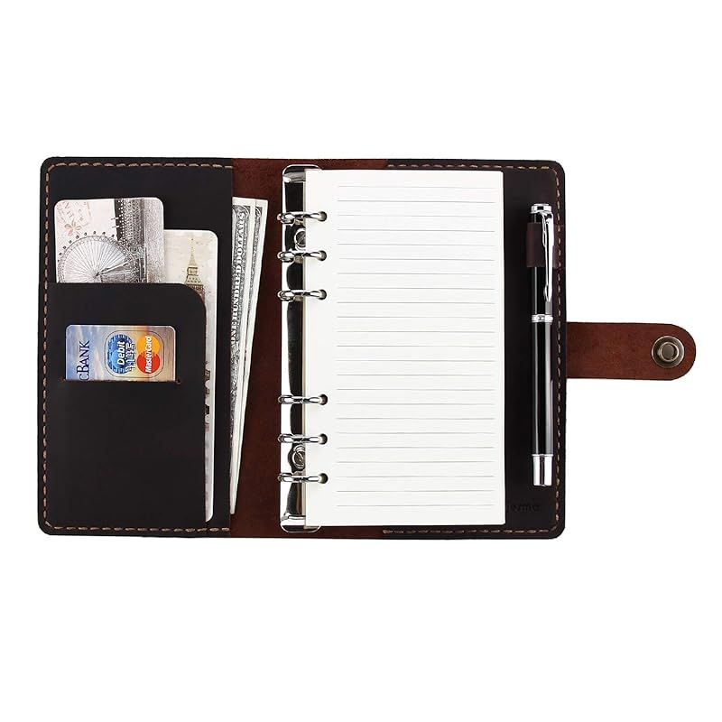 CEETOL システム手帳 本革ノート 職人 手作り A 6 6穴 ペンホルダー 付 本革 ビジネスノート スケジュール帳