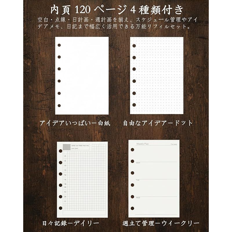 ミニ6リフィル4種類 |コラージュ素材|ステッカー付き