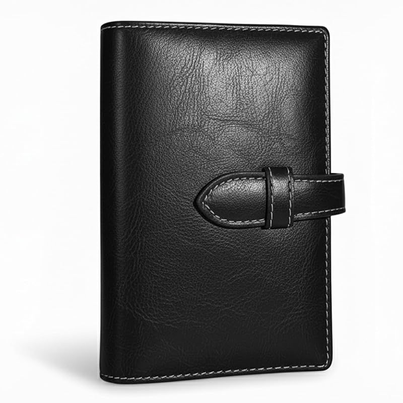 システム手帳 6穴リング ミニ6リフィル4種類 |コラージュ素材|ステッカー付き カード収納 スケジュール帳 手帳カバー メモ帳 ノート ビジネス手帳 ルーズリーフ手帳 本革 カバー レザー ビジネス オフィス用品 日