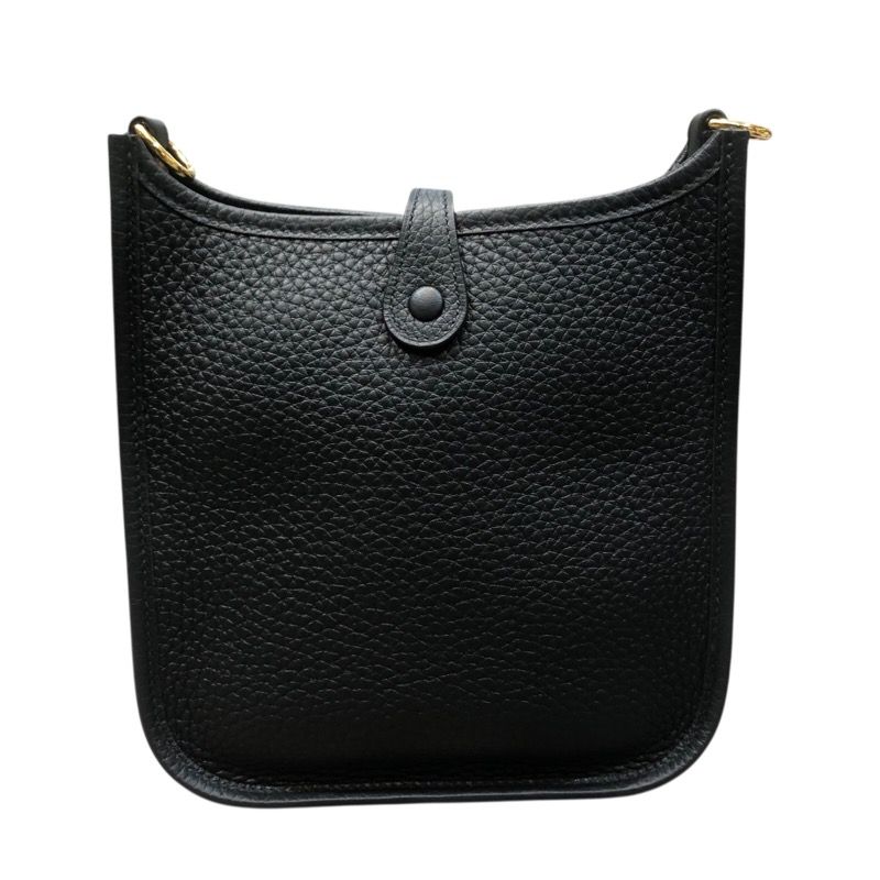 エルメス HERMES エヴリンTPM W刻 ブラック GD金具 トリヨン レディース ショルダーバッグ