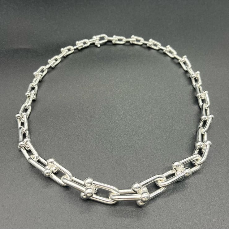 TIFFANY＆CO. ティファニー ハードウェア グラジュエイテッド リンクネックレス Ag925