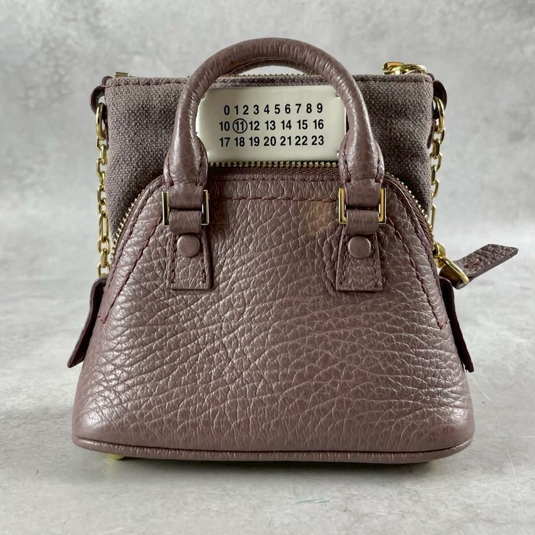 MAISON MARGIELA メゾンマルジェラ 5AC マイクロ CLASSIQUE BABY モデル ミニショルダーバッグ クロスボディ ポシェット ハンドバッグ 斜め掛け チェーン レザー レディース