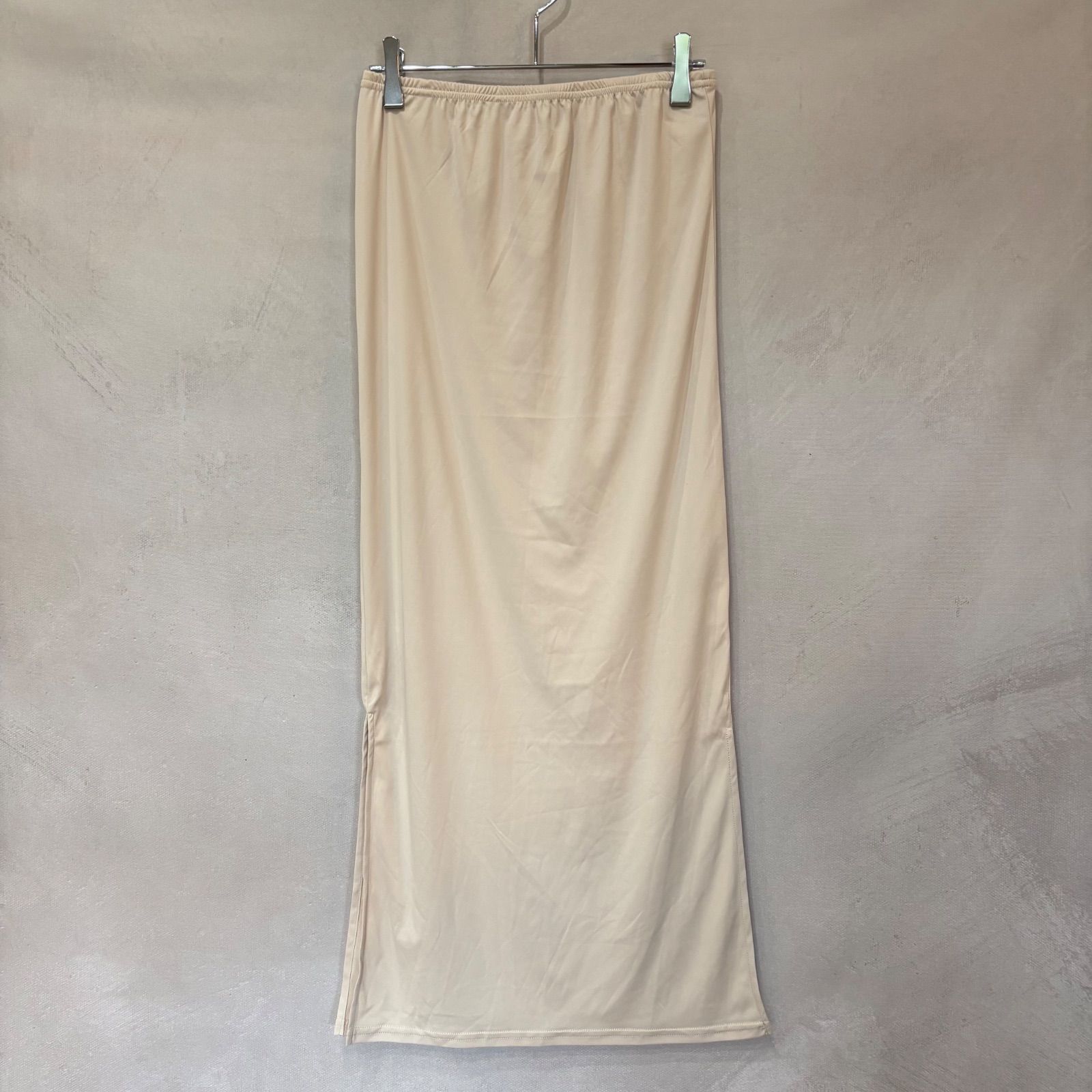  EIMY ISTOIRE エイミーイストワール マルチボーダーベアワンピース ベージュ レディース 24 SS -0 ノースリーブ ニットワンピース