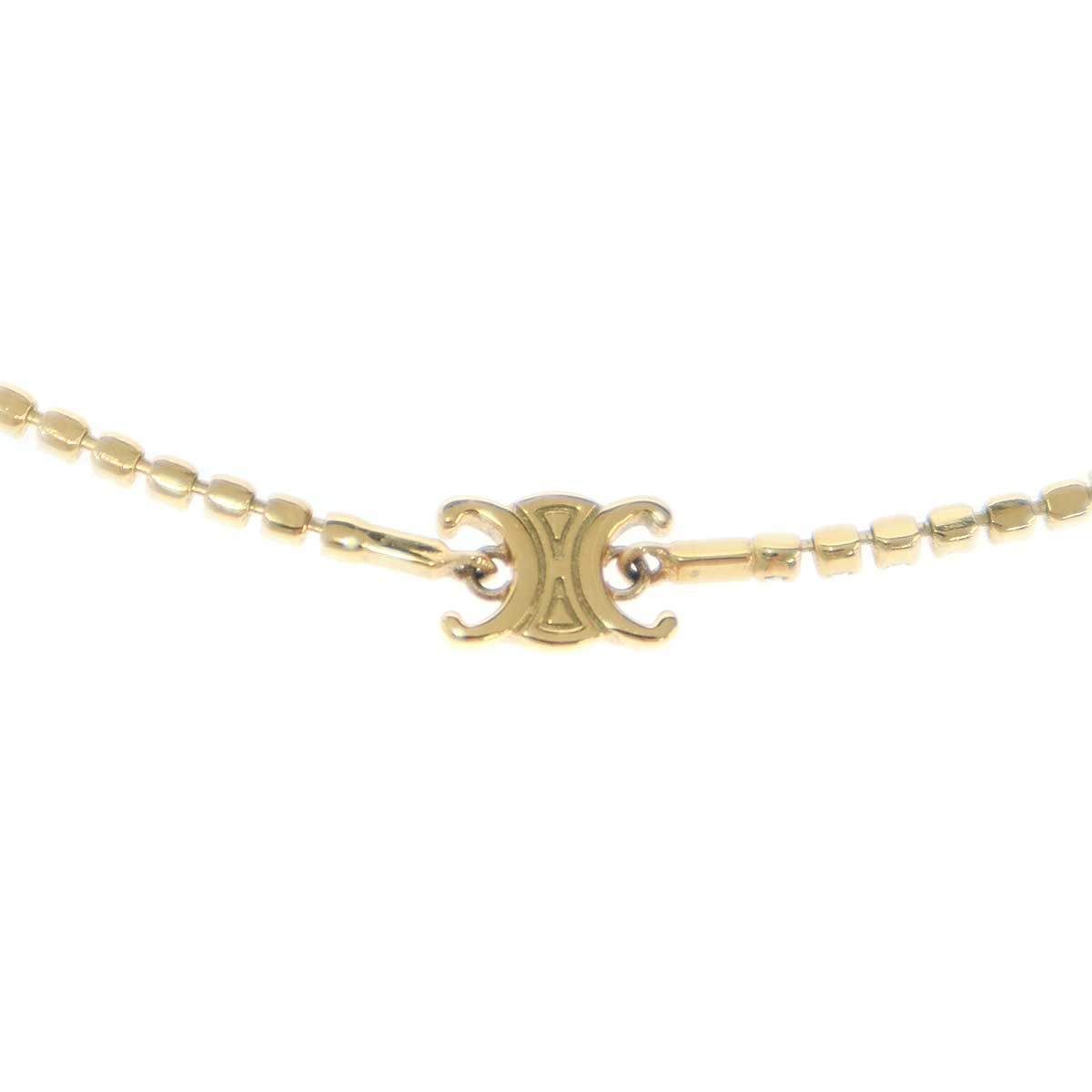  CELINE セリーヌ トリオンフ ラインストーンネックレス WLF 1293 ゴールド ネックレス アクセサリー