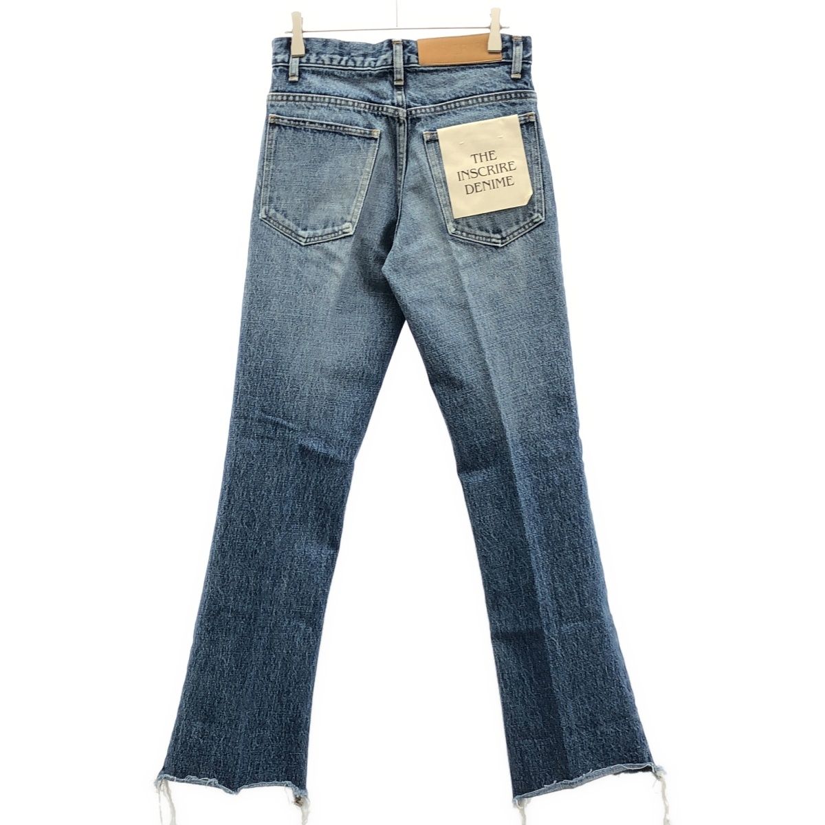 INSCRIRE アンスクリア 002 Flare Denim カットオフフ デニムパンツ ID-PT30B インディゴブルー 29