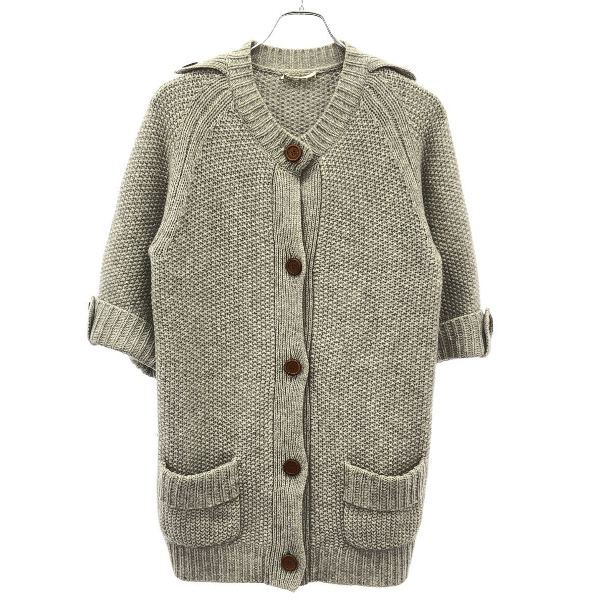 Chloe クロエ 19AW ショートスリーブカシミヤニットカーディガン 
