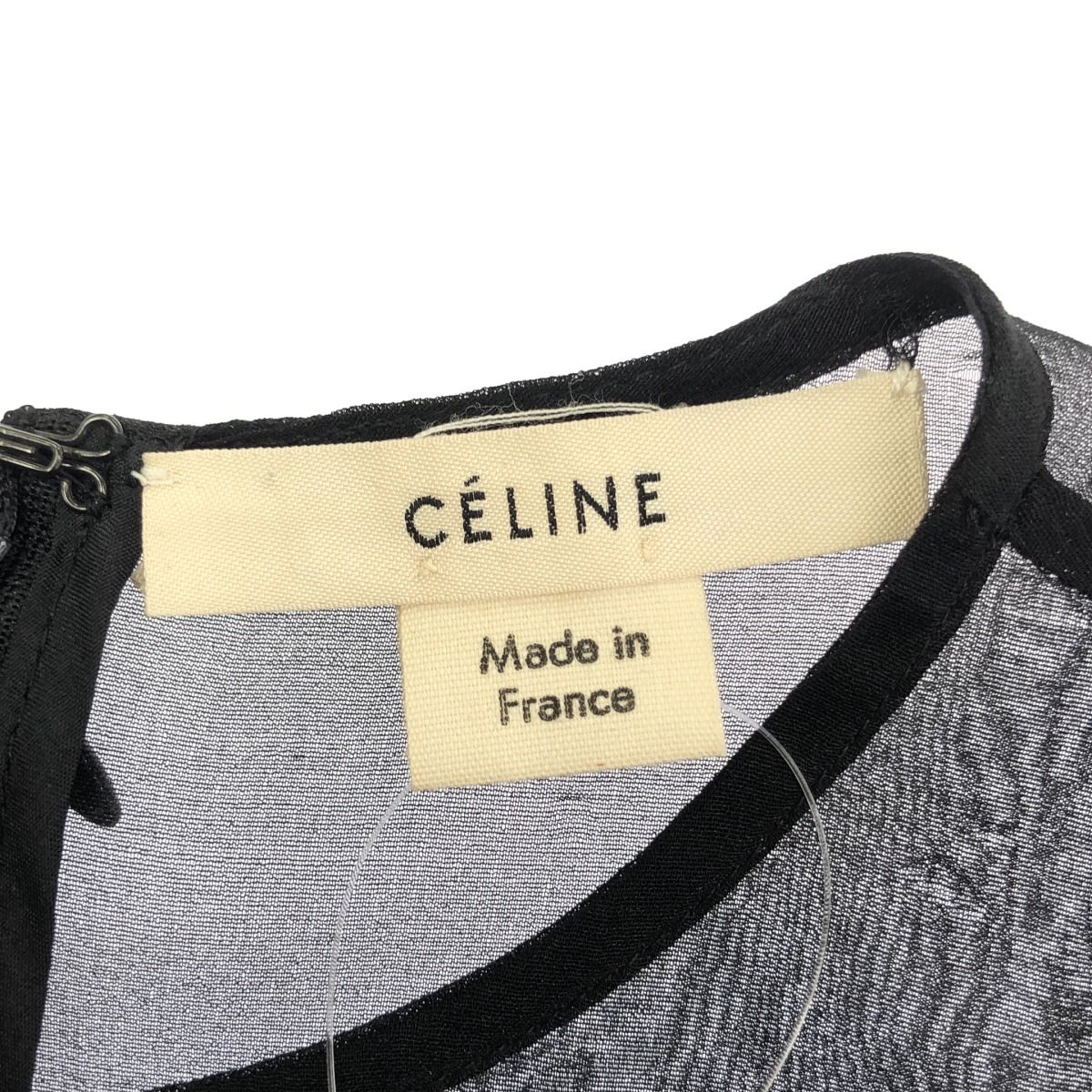  CELINE by Phoebe Philo セリーヌ フィービーファイロ シアードレスワンピース ブラック 36 長袖 七分袖 その他