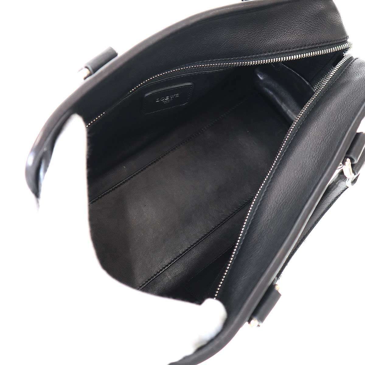 エンボスアナグラムミニボストンバッグ ブラック