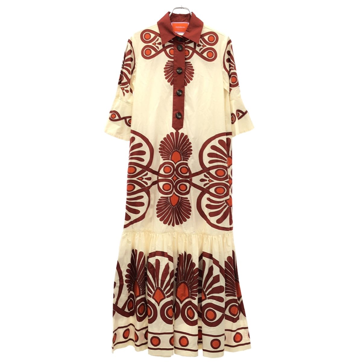 La DOUBLE J. ラダブルジェイ 24AW Artemis dress アルテミス ドレスワンピース COT015MED01-WH03 レッド S