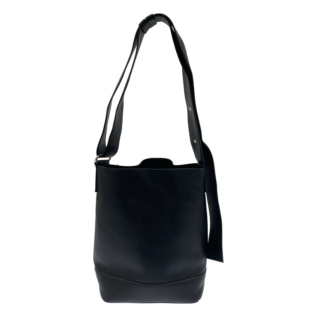 -MyuQ アンドミューク ショルダーバケットトートバッグ ブラック