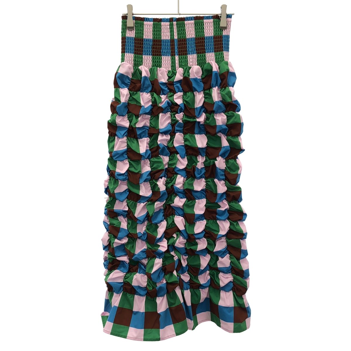 MAISON SPECIAL メゾン 22SS シャーリングチェックスカート 21221515111 ミックス F