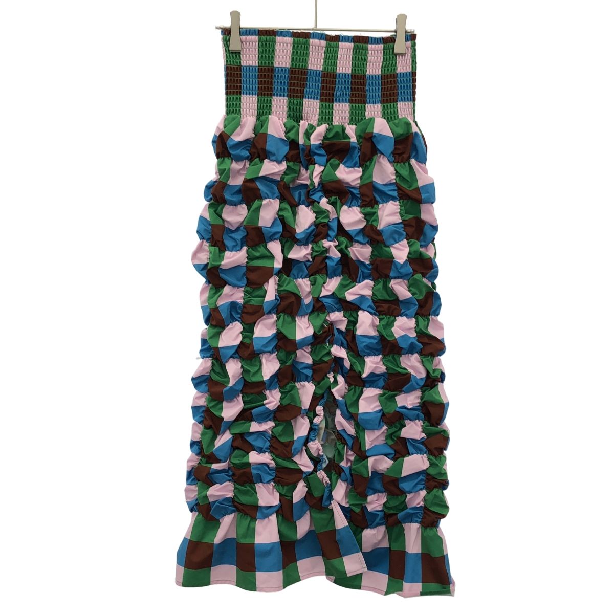 MAISON SPECIAL メゾン 22SS シャーリングチェックスカート 21221515111 ミックス F