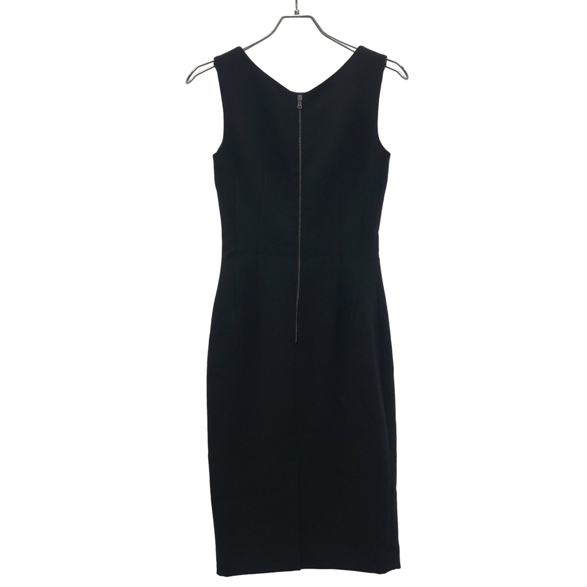 DOLCE-GABBANA ドルチェ＆ガッバーナ 裏地レオパードノースリーブワンピース F 6991 T FU 2 C 0 ブラック 38