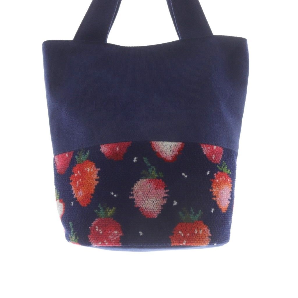 ラブラリーバイフェイラー ストロベリー ドット ネイビー トートバッグ