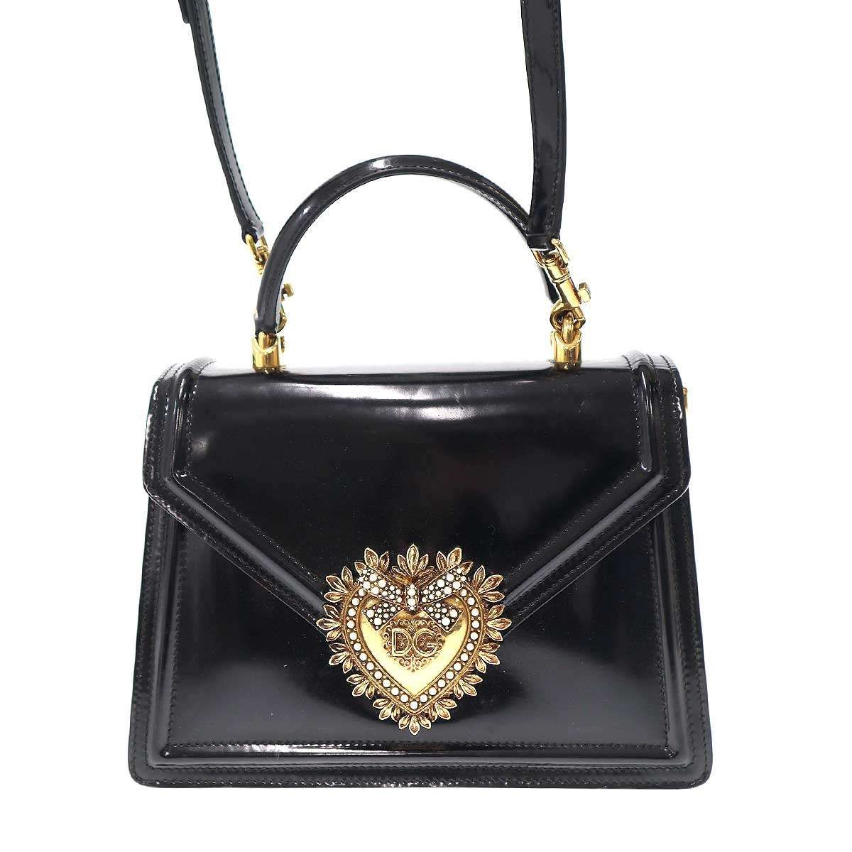［極美品］ドルチェ&ガッバーナ　DEVOTION 2WAY ショルダーバッグ DOLCE&GABBANA ドルチェ＆ガッバーナ Devotion Bag 2WAYパテントレザー