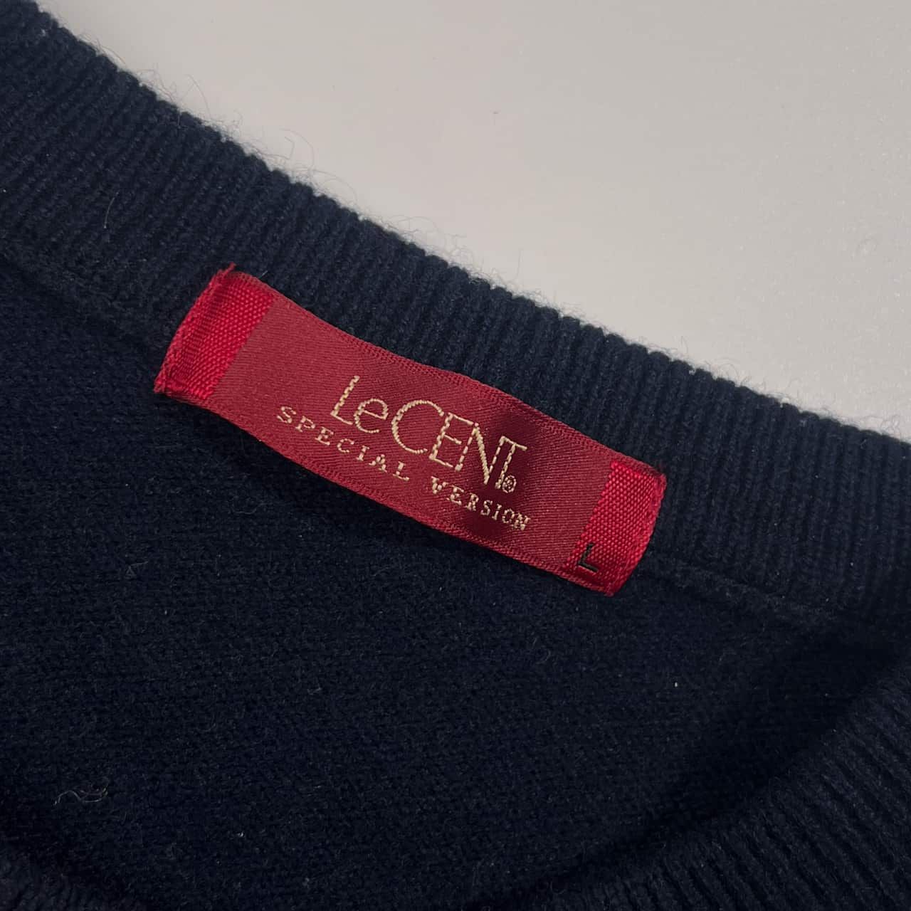 カシミヤ100% LeCENT レセント ニット セーター L/ネイビー メンズ