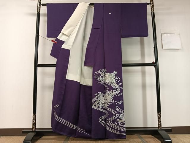 平和屋着物□豪華色留袖 駒刺繍 乱菊 銀彩 正絹 逸品 CAAZ9772vp