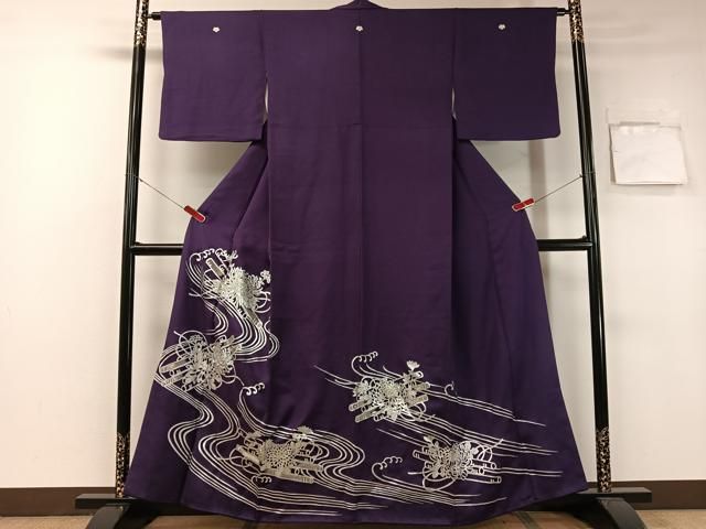 平和屋着物□豪華色留袖 駒刺繍 乱菊 銀彩 正絹 逸品 CAAZ9772vp