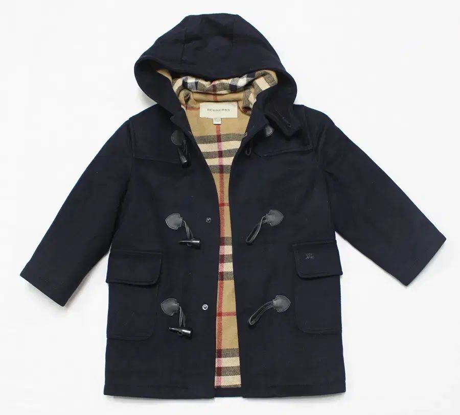バーバリー キッズ 4 Y 身長 110 ウール 떡복이 フード コート 00