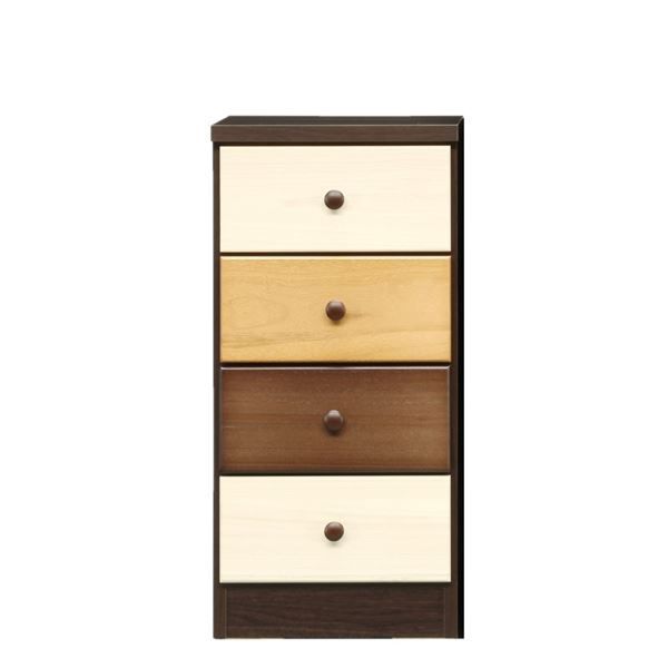 木製箪笥 棚付き 4引き出し ブラウン チェスト 木製 幅80 脚付き 4段 引出し タンス 箪笥 木製チェスト 収納