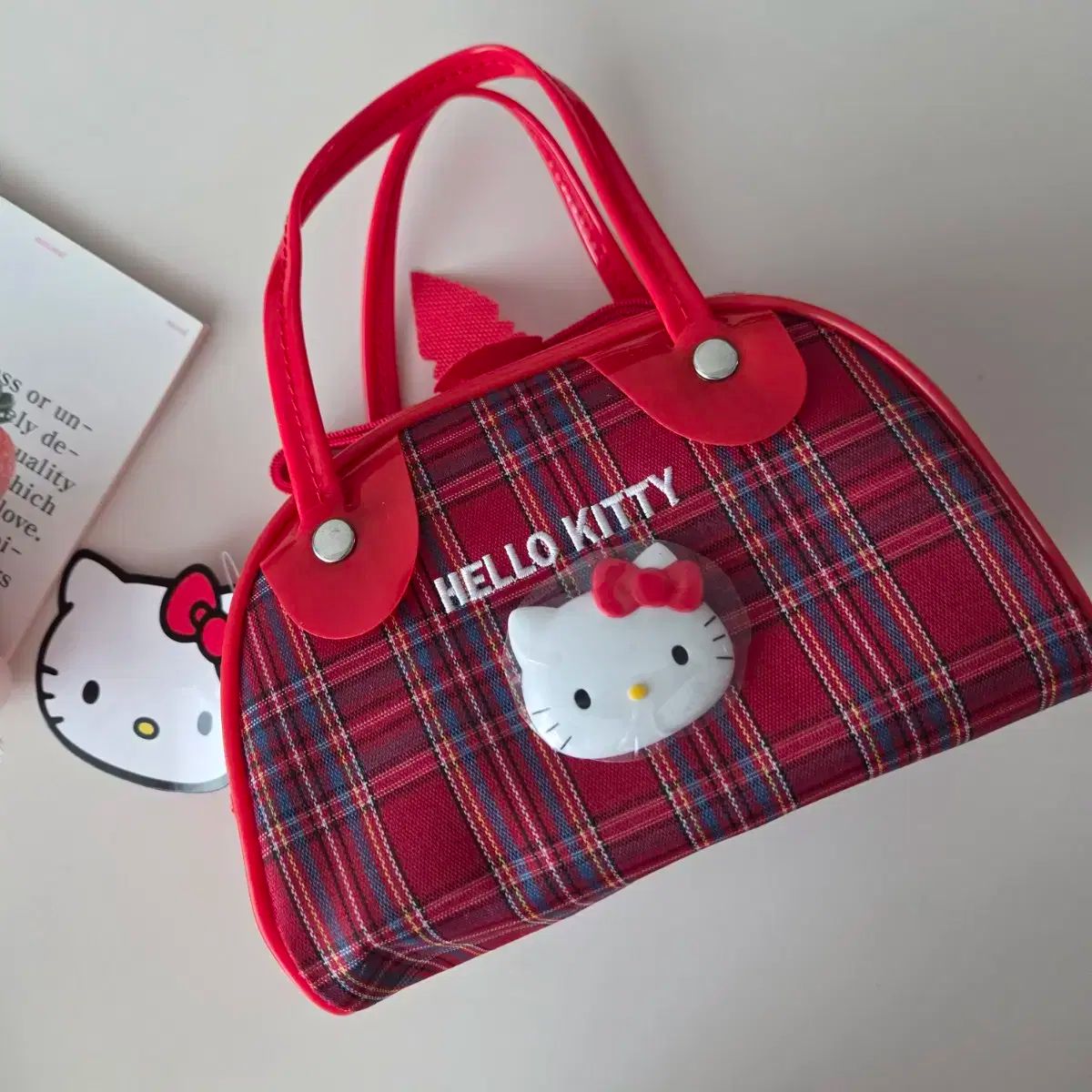  ハローキティ レッド CHECK ボストンバッグ その他 バッグ