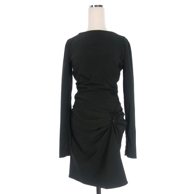 ディースクエアード DSQUARED2 ミニ ギャザーワンピース ドレス 38 ブラック 黒 S75CV0726 正規