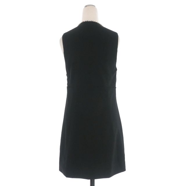 ディースクエアード ノースリーブ ミニワンピース ビジュードレス 38 ブラック 黒 正規