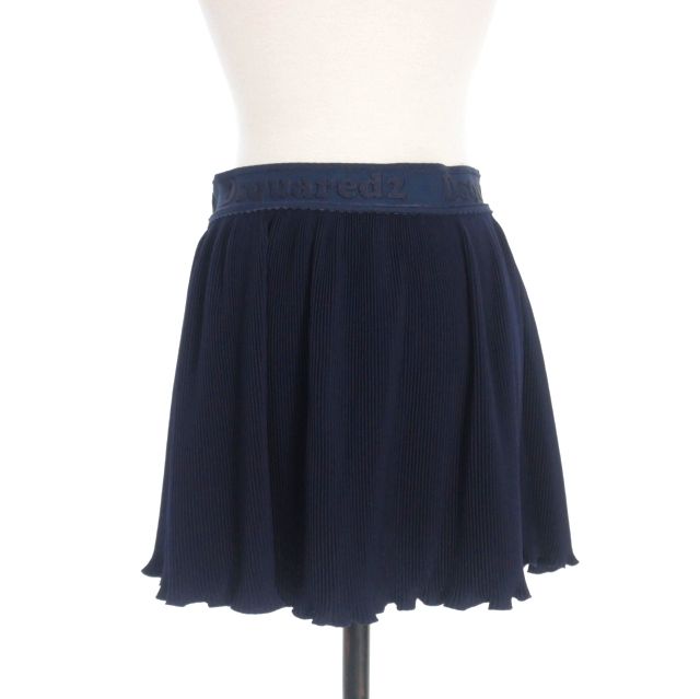 ディースクエアード DSQUARED2 23AW ラッフルミニスカート 38 ネイビー 紺 S75MA0895 正規