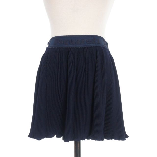ディースクエアード DSQUARED2 23AW ラッフルミニスカート 38 ネイビー 紺 S75MA0895 正規