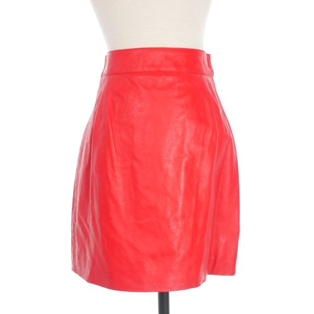 ディースクエアード DSQUARED2 23AW ミニ レザースカート38 レッド 赤 S75MA0891 正規