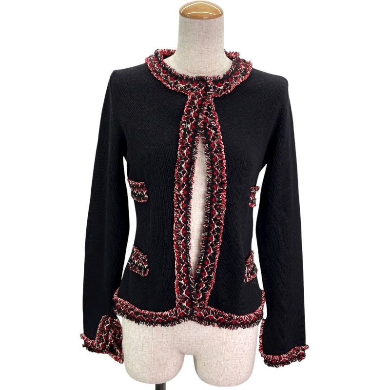 シャネル CHANEL ノー ニットカーディガン P21645 ブラック カシミヤ レディース カーディガン