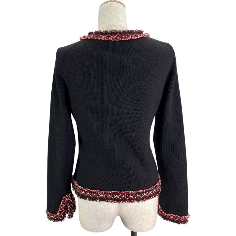シャネル CHANEL ノー ニットカーディガン P21645 ブラック カシミヤ レディース カーディガン