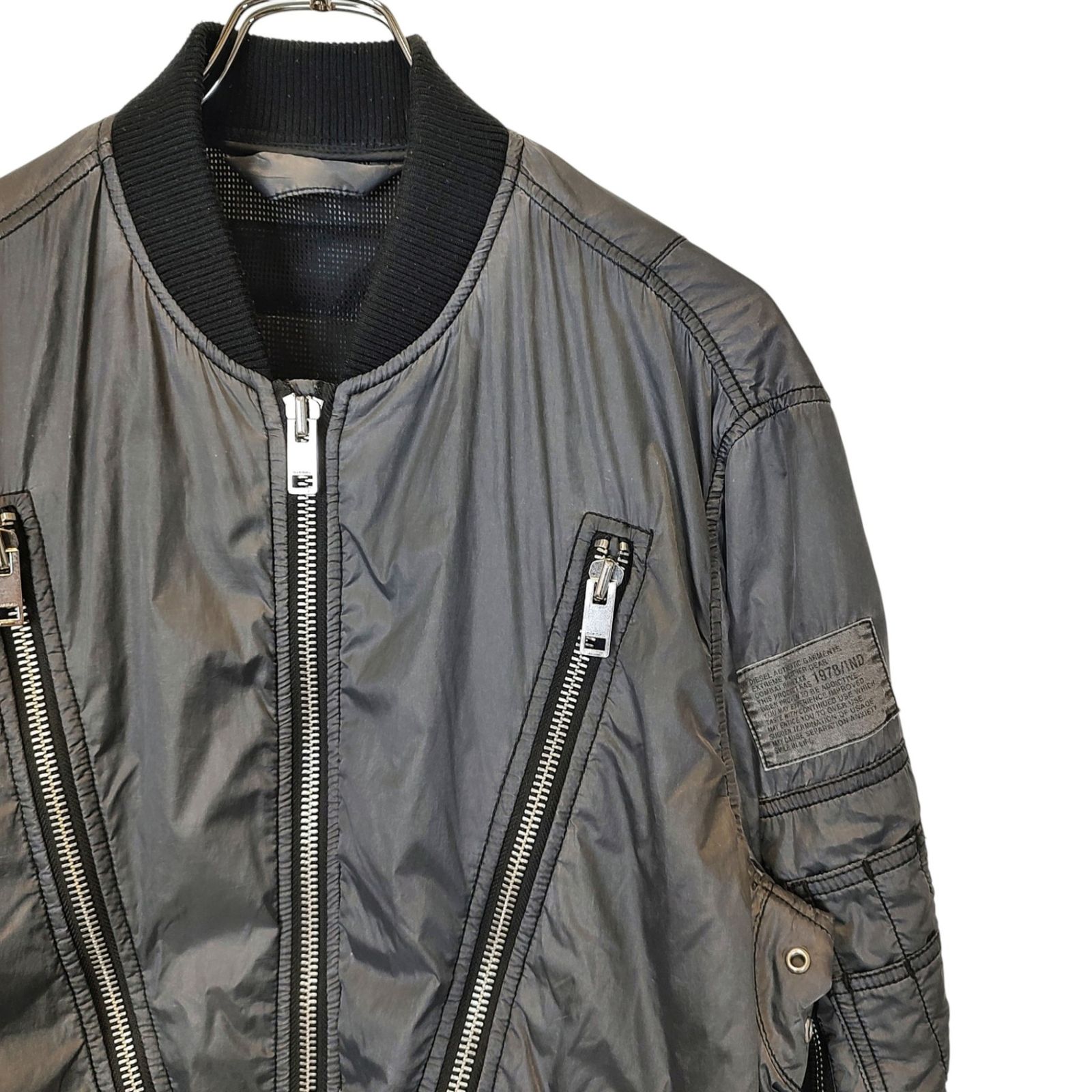 DIESEL ディーゼル ガーメントダイ ナイロン MA-1 フライト ボンバー