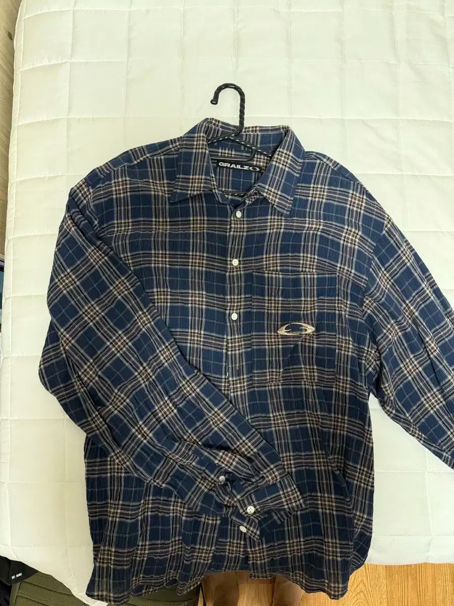 オーバーチェックシャツ BLUE