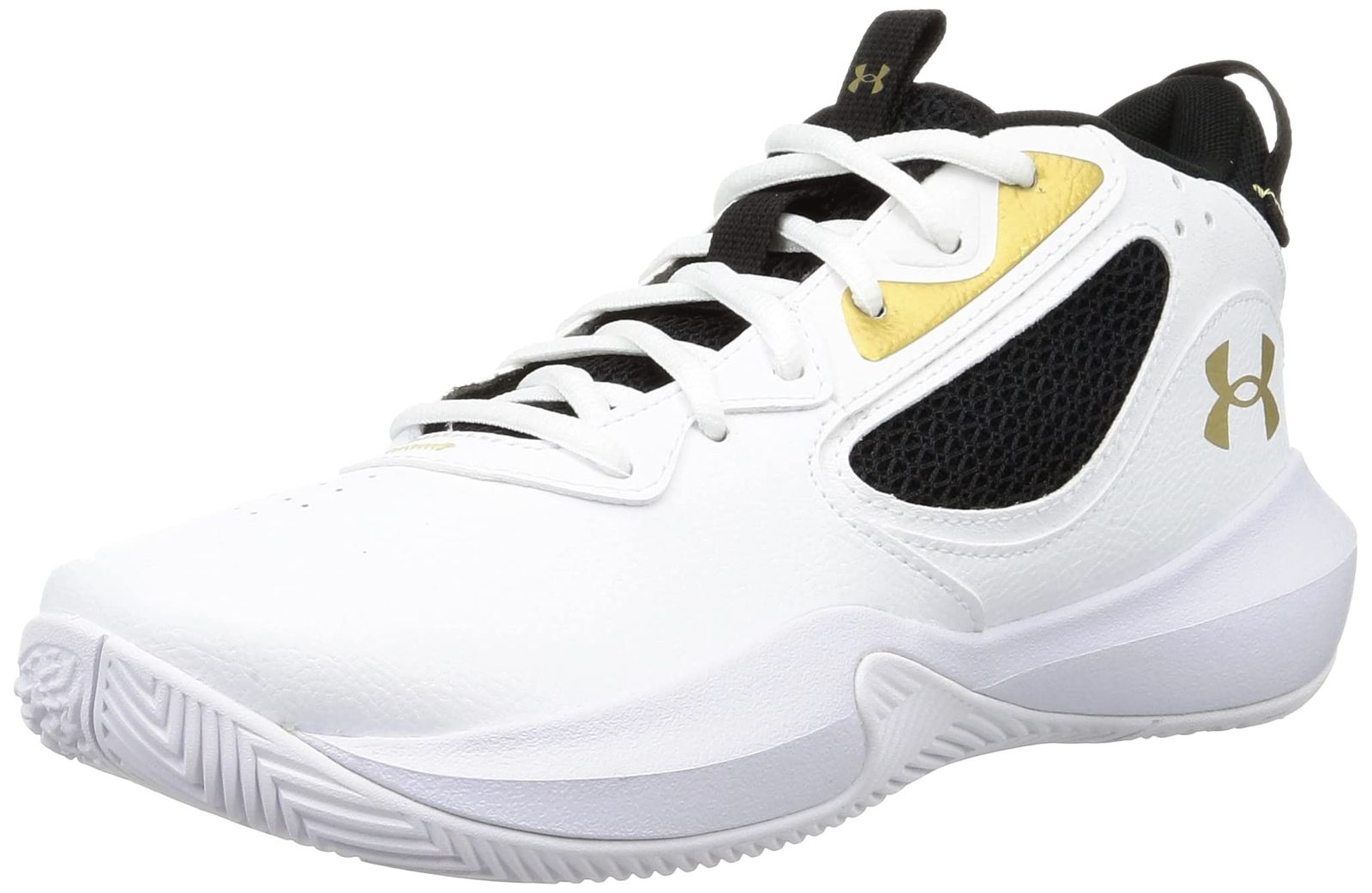 アンダーアーマー UA GS Lockdown 6 SYN White Black Metallic G 24.5 cm