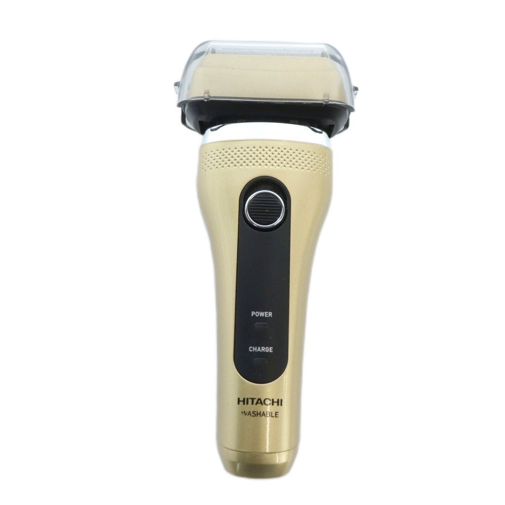 HITACHI 日立 S-BLADE RM-FJ21 電動シェーバー 髭剃り ロゴ 動作 済 ゴールド色 黒 ブラック GY11 MQ