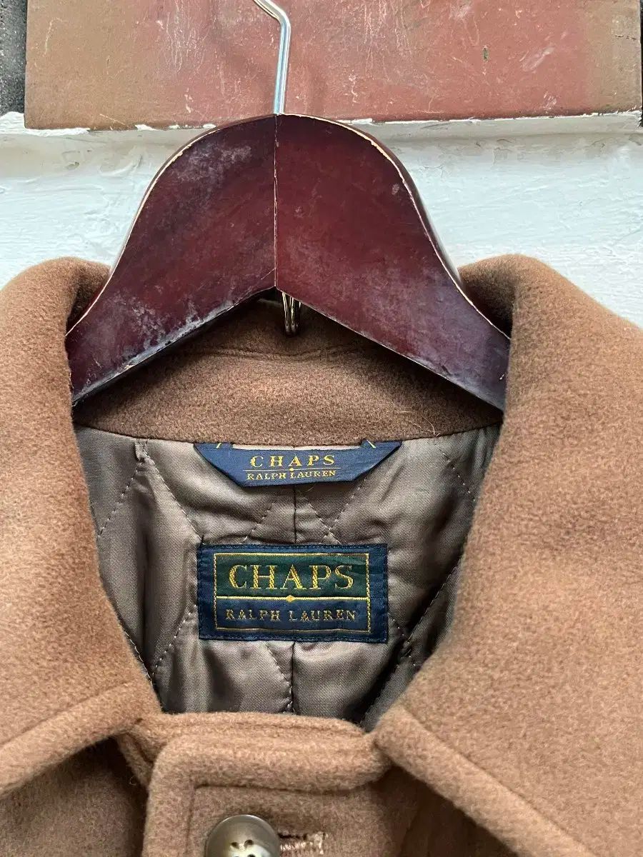 Chaps Ralph Lauren ブラウン Classic ウール ハーフ コート M
