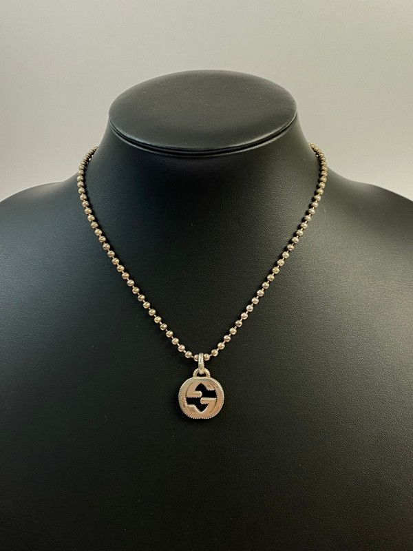 品 GUCCI グッチ インターロッキングG ボールチェーンネックレス ペンダント 182-251113-kk-05-min