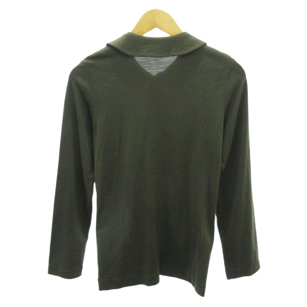 ローブドシャンブル robe de chambre ヴィンテージ AD1994 シャツ ウール 切替 ベロア 長袖 カーキ 1108