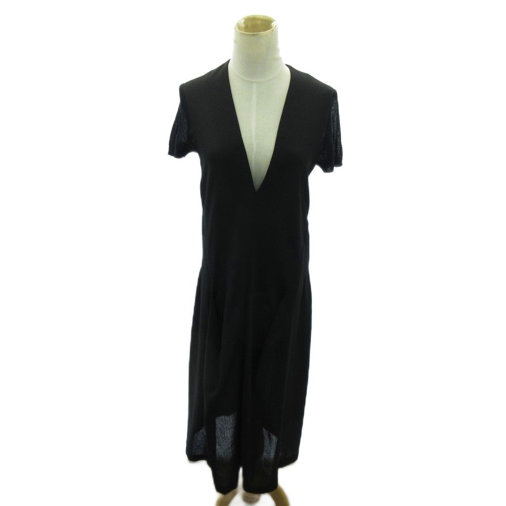 トリココムデギャルソン tricot COMME des GARCONS ヴィンテージ AD1997 ワンピース 半袖 ロング丈 黒 ブラック 1108