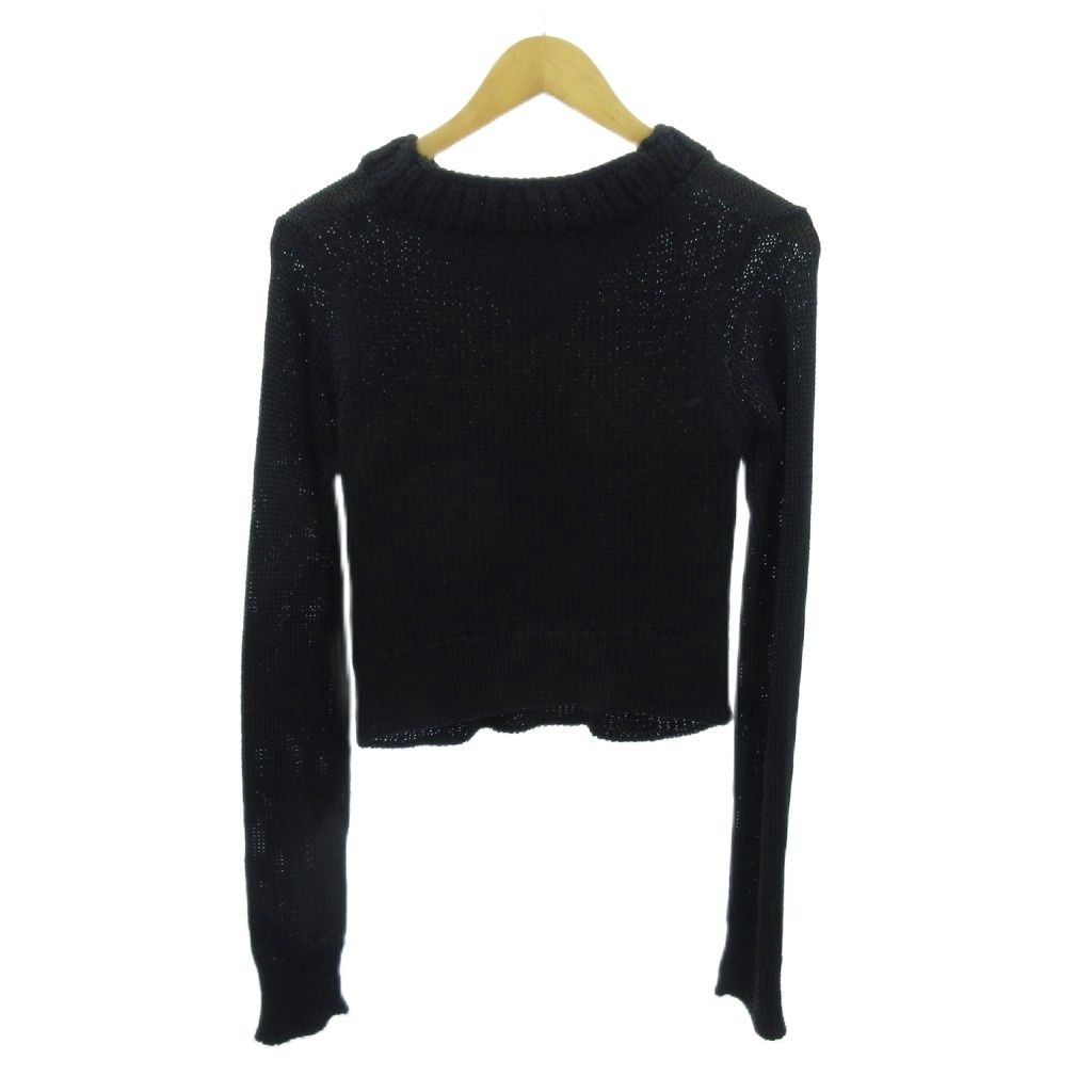 トリココムデギャルソン tricot COMME des GARCONS ヴィンテージ AD1995 ニット セーター レーヨン ウール ショート丈 長袖 黒 ブラック 1108