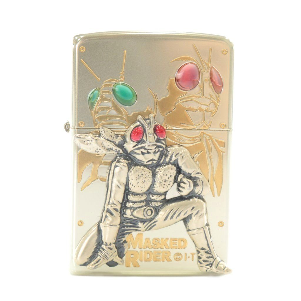 ジッポー ZIPPO MASKED RIDER FIRST IMPACT NEXT SPECIAL LIMITED 仮面ライダー 1号 2号 V 3 立体メタル オイルライター 2008年製 シルバー色 XZ GY 18